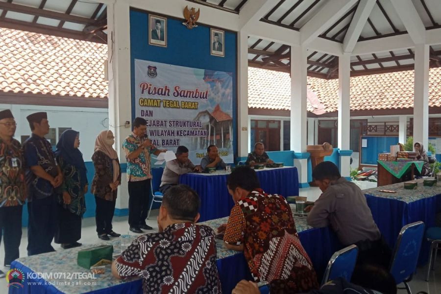 Danramil 01 Tegal Barat Hadiri Acara Pisah Sambut Camat Tegal Barat