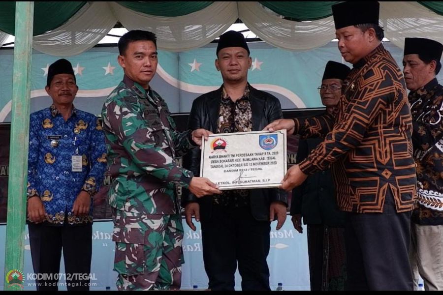 Penutupan dan Serah Terima Karya Bakti TNI TA 2023 Kodim 0712 Tegal