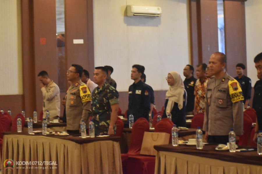 Dandim 0712 Tegal Hadiri Rapat Koordinasi Pendistribusian Logistik Pemilu Tahun 2024
