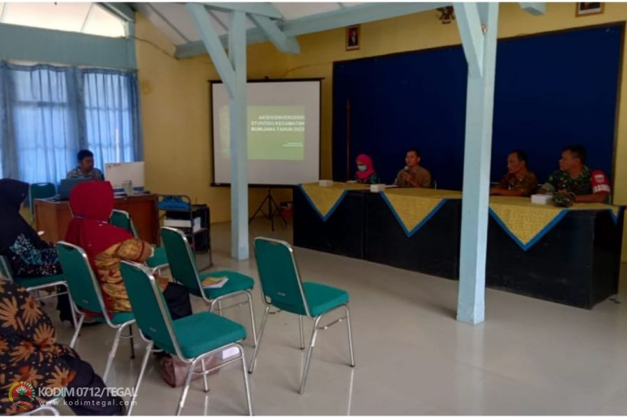 Babinsa Koramil Bumijawa Kodim 0712 Tegal Hadiri Rakor Lokakarya Mini Turunkan Angka Stunting