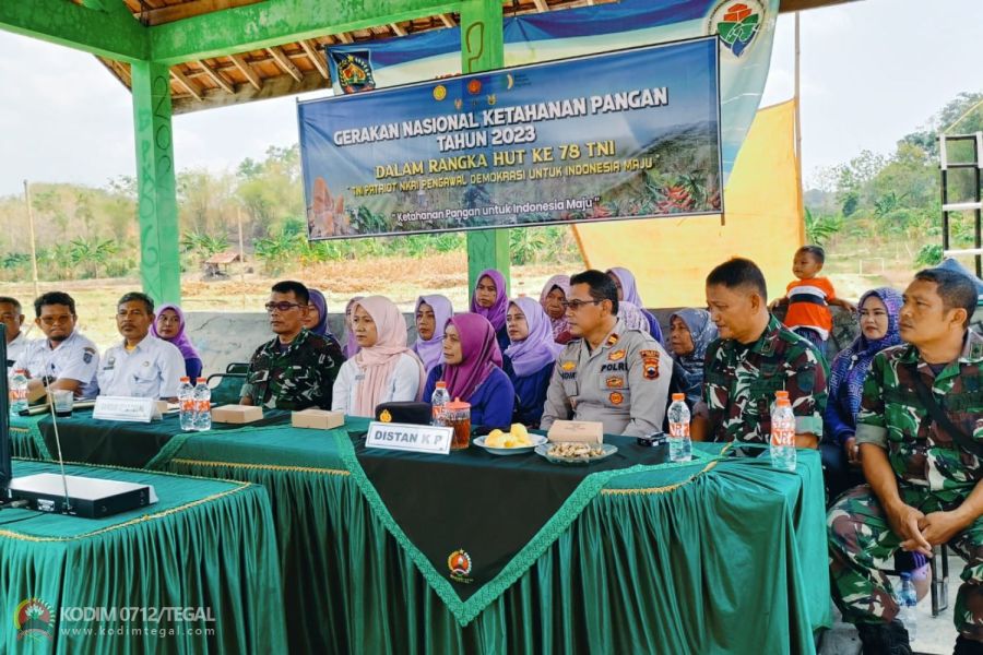 Kodim 0712 Tegal Ikuti Vicon Gerakan Nasional Ketahanan Pangan Jajaran TNI Tahun 2023