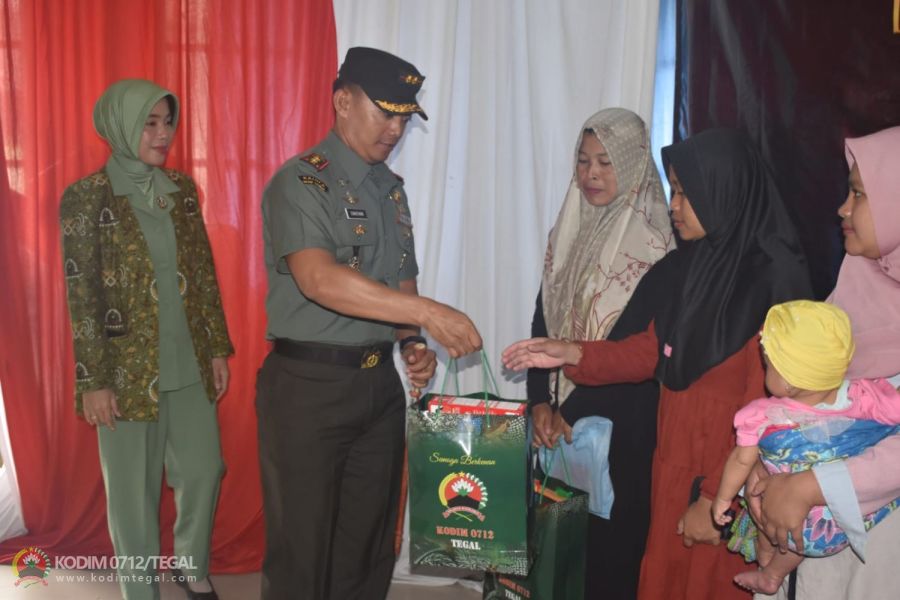 Ibu Hamil Dan Balita Stunting Dapat Bantuan Makanan Tambahan dari Dandim 0712 Tegal