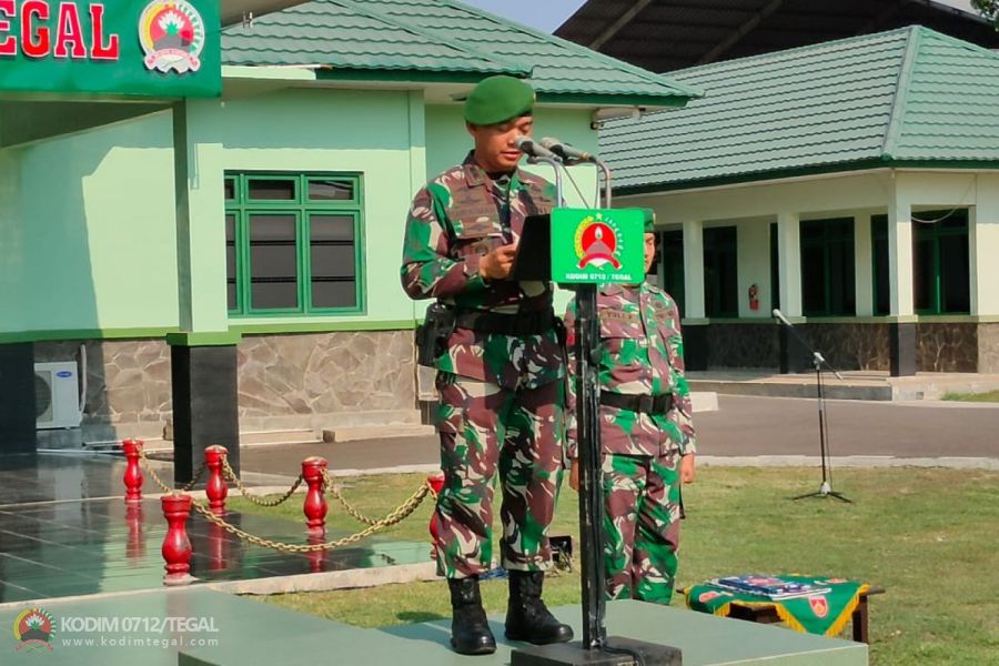 Kodim Tegal Gelar Upacara Peringatan Hari Sumpah Pemuda Ke - 95 Tahun 2023