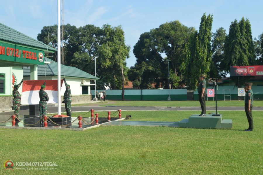 Kodim 0712 Tegal Gelar Upacara Mingguan Hari Senin