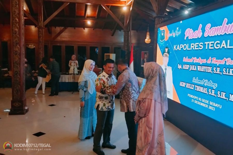 Dandim 0712 Tegal Hadiri Pisah Sambut Kapolres Tegal Kota