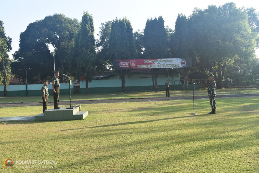 Kodim Tegal Gelar Upacara Rutin Hari Senin