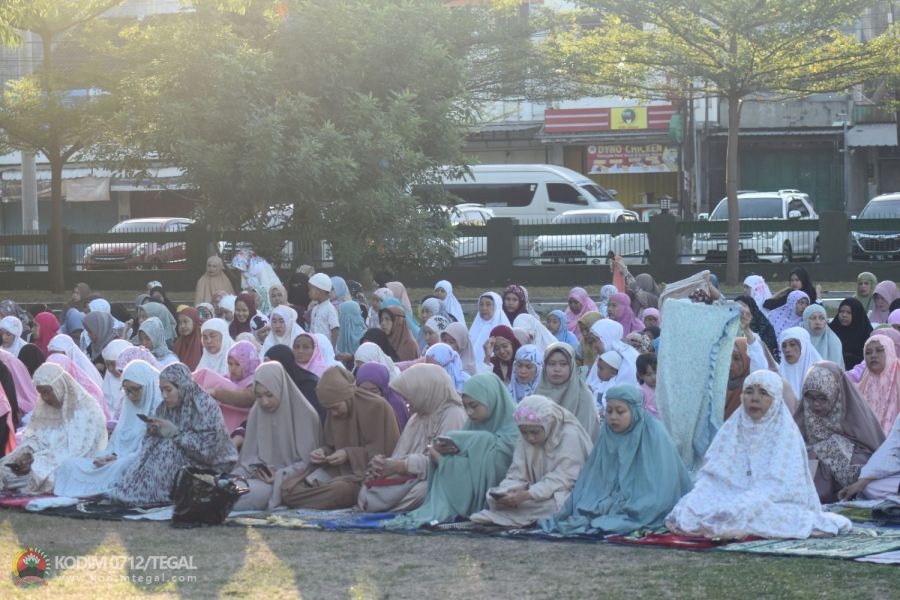 Kodim 0712 Tegal Gelar Sholat Idul Adha Bersama Masyarakat