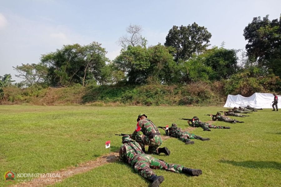 Guna Tingkatkan Kemampuan Menembak, Kodim 0712 Tegal Gelar Latbakjatri Triwulan II 2023