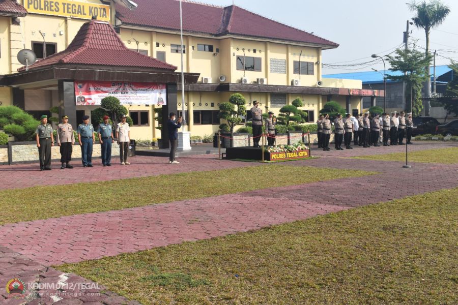 Kasdim Tegal Hadiri Apel Kasat Kamling Secara Serentak Tahun 2023