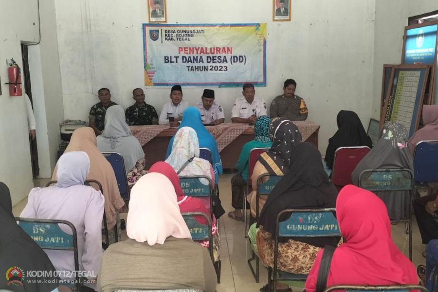 Danramil Bojong Hadiri Pembagian BLT-DD Desa Gunungjati