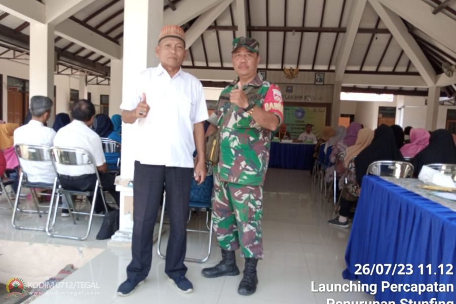 Babinsa Tegal Dampingi Rapat Penurunan Percepatan Stunting