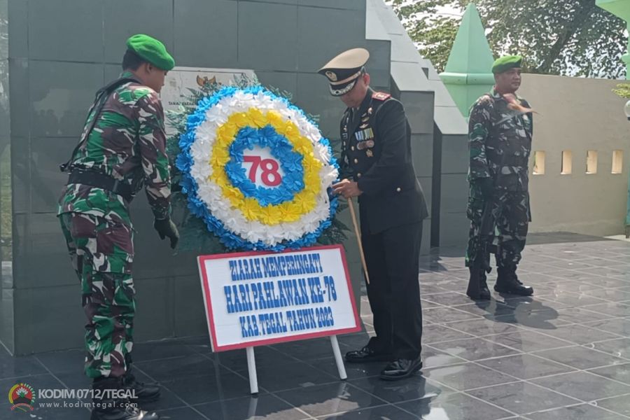 Dandim 0712 Tegal Pimpin Ziarah Nasional Hari Pahlawan Tahun 2023 Di TMP Purakusuma Persada