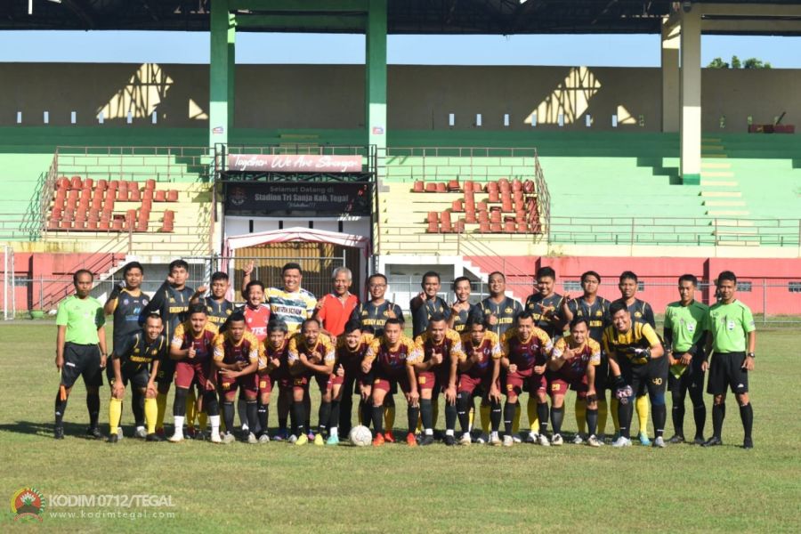 Tingkatkan Sinergitas Tiga Pilar, Kodim Tegal Gelar Olahraga Bersama