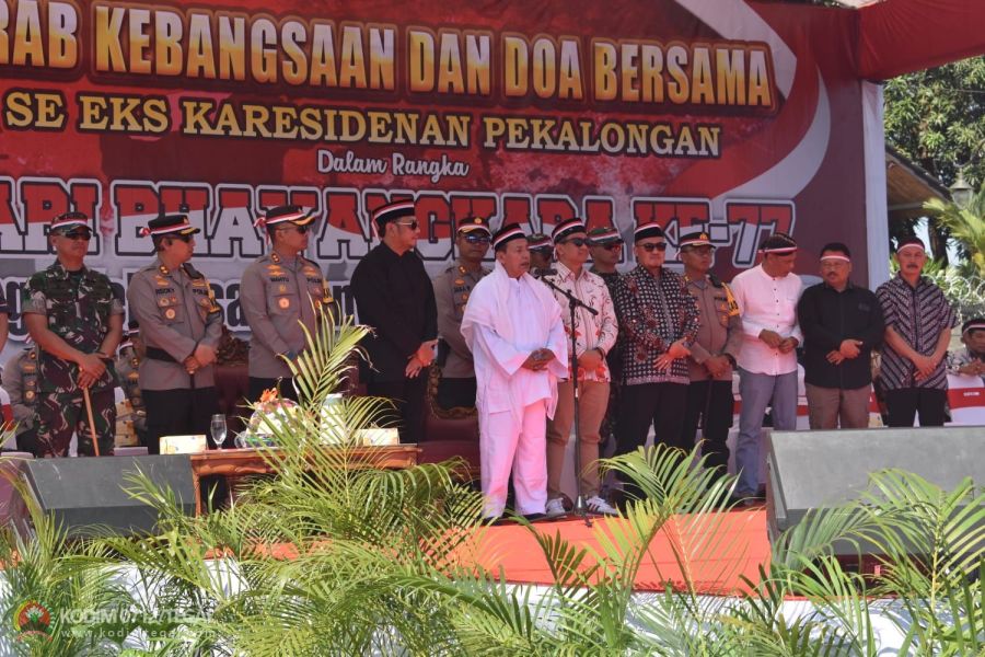 Dandim Tegal Hadiri Do'a Bersama dan Kirab Kebangsaan Se-Eks Karesidenan Pekalongan