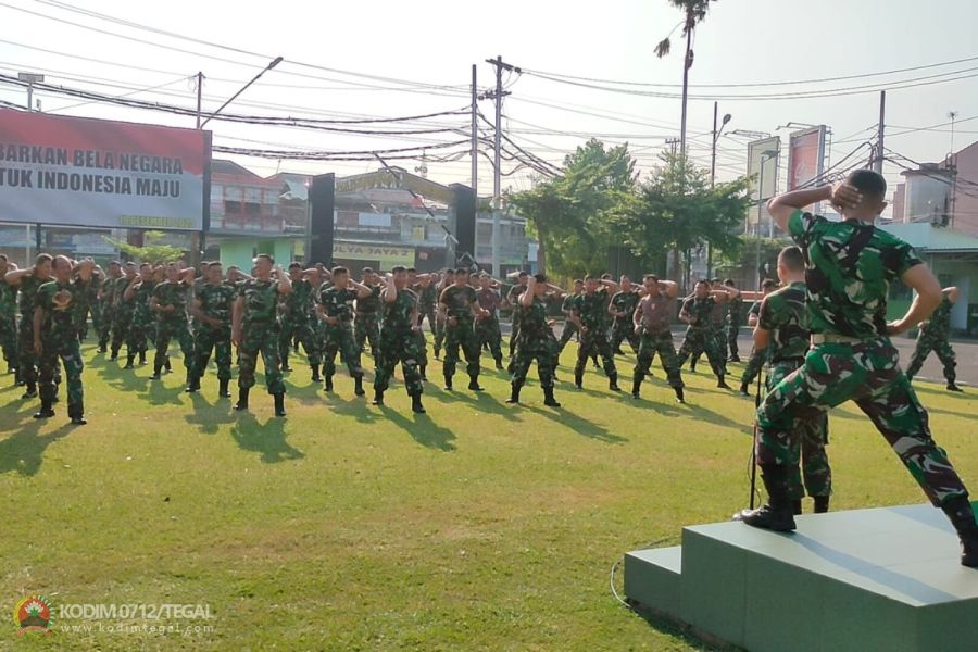 Personil Kodim 0712 Tegal Latihan Bela Diri Taktis