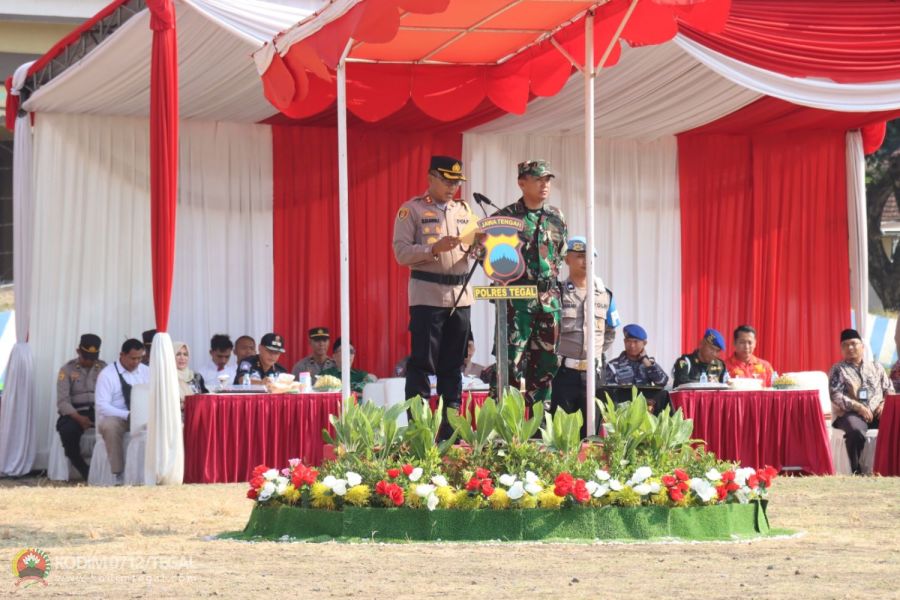 Dandim Tegal Ikuti Apel Gelar Pasukan Operasi Mantap Candi Tahun 2023 Wilayah Kabupaten Tegal