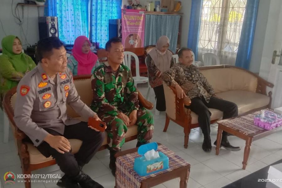 Ikut Andil Dalam Penurunan Stunting, Babinsa Warureja Hadiri Rakor Stunting Tingkat Kecamatan