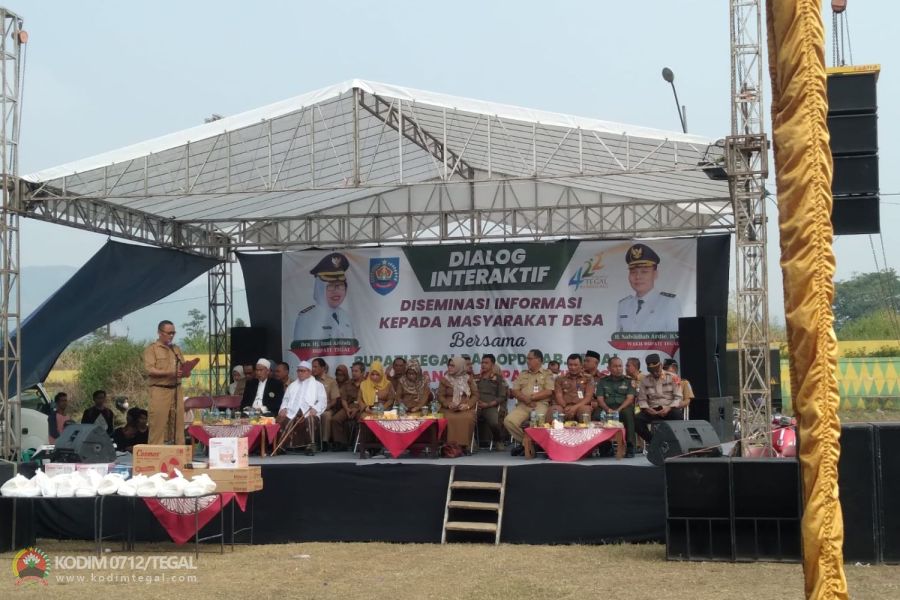 Danramil Lebaksiu Hadiri Acara Dialog Interaktif Diseminasi Informasi Bupati Tilik Desa