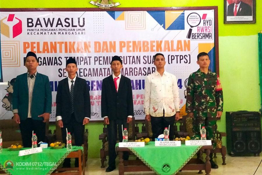 Sertu Eko Hadiri Pelantikan Dan Pembekalan PTPS Se-Kecamatan Margasari