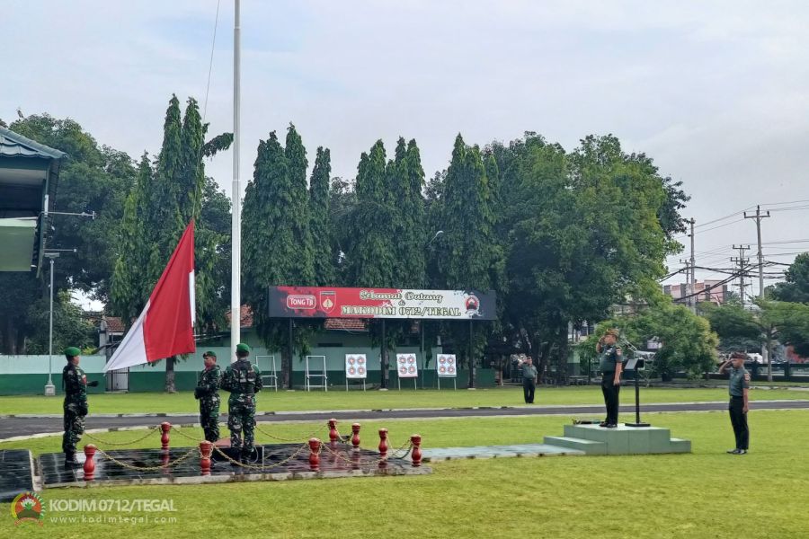 Pupuk Jiwa Nasionalisme, Kodim Tegal Gelar Upacara Bendera Hari Senin