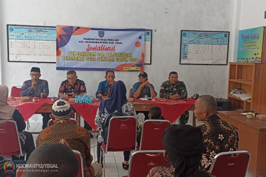 Babinsa Koramil Kedungbanteng Hadiri Rapat Pembentukan Panitia Penjaringan Perangkat Desa