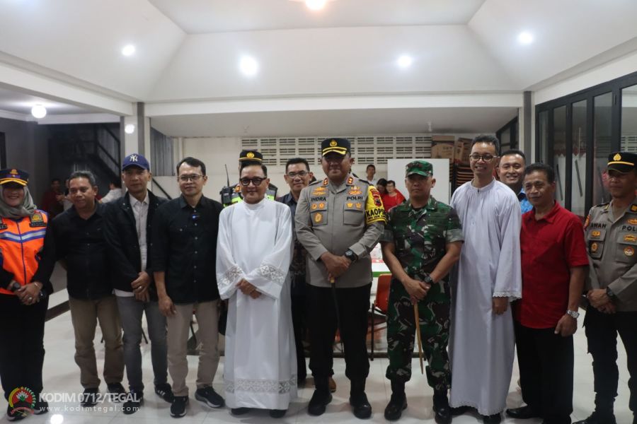 Dandim Tegal Bersama Forkopimda Pantau Perayaan Natal 2024