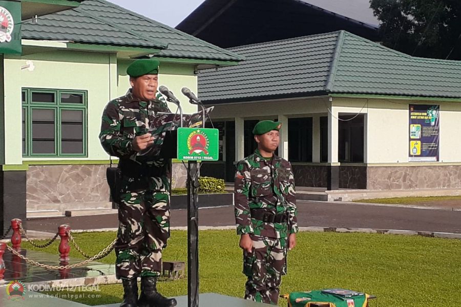Kodim 0712 Tegal Gelar Upacara Mingguan Secara Rutin