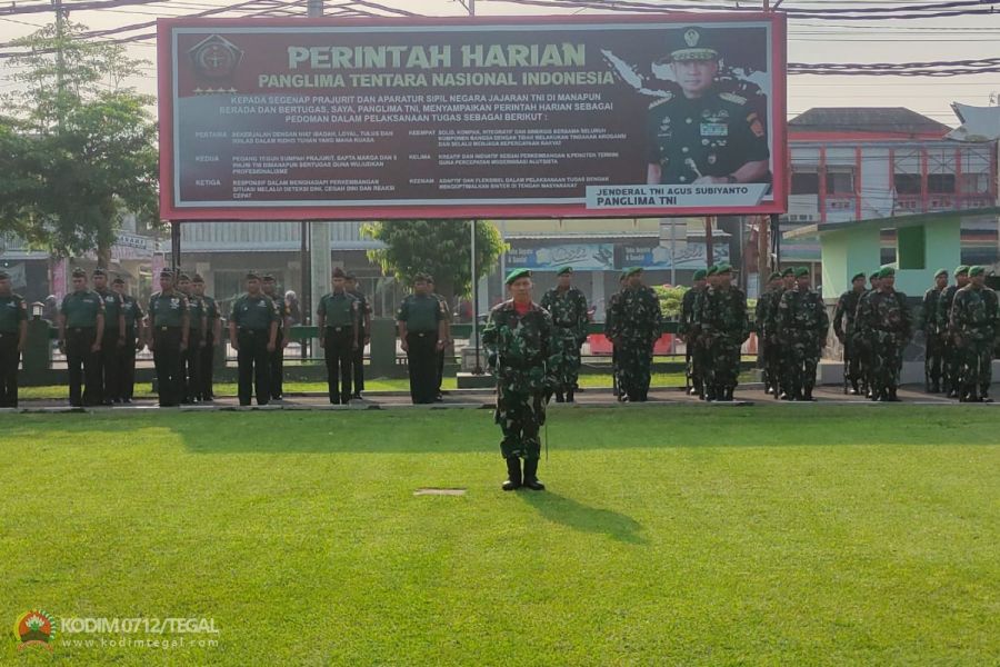 Kodim 0712 Tegal Gelar Upacara Hari Senin 25 Maret 2024