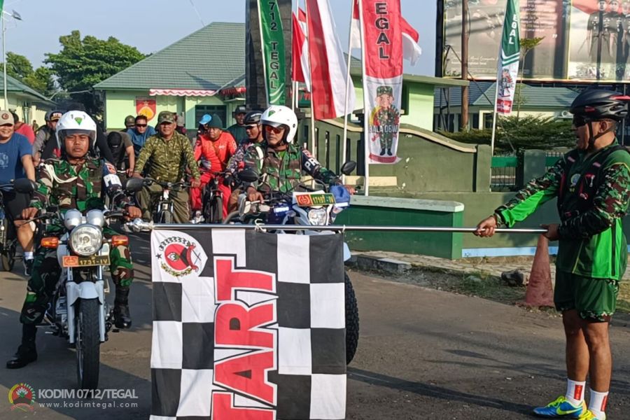 Jaga Kebugaran, Kodim 0712 Tegal Gelar Kegiatan Sepeda Santai