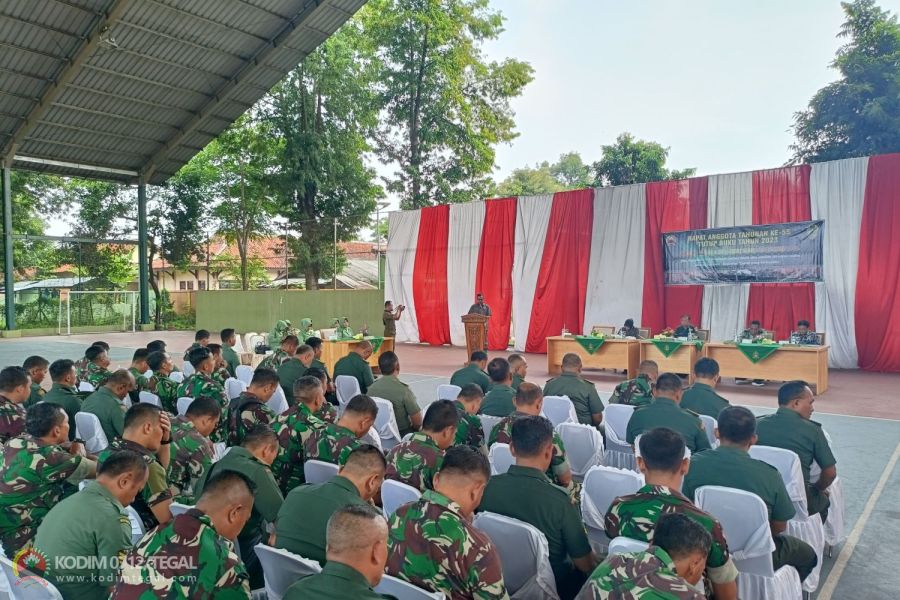 Kodim 0712 Tegal Gelar Rapat Anggota Tahunan Ke-55 Tutup Buku Tahun 2023