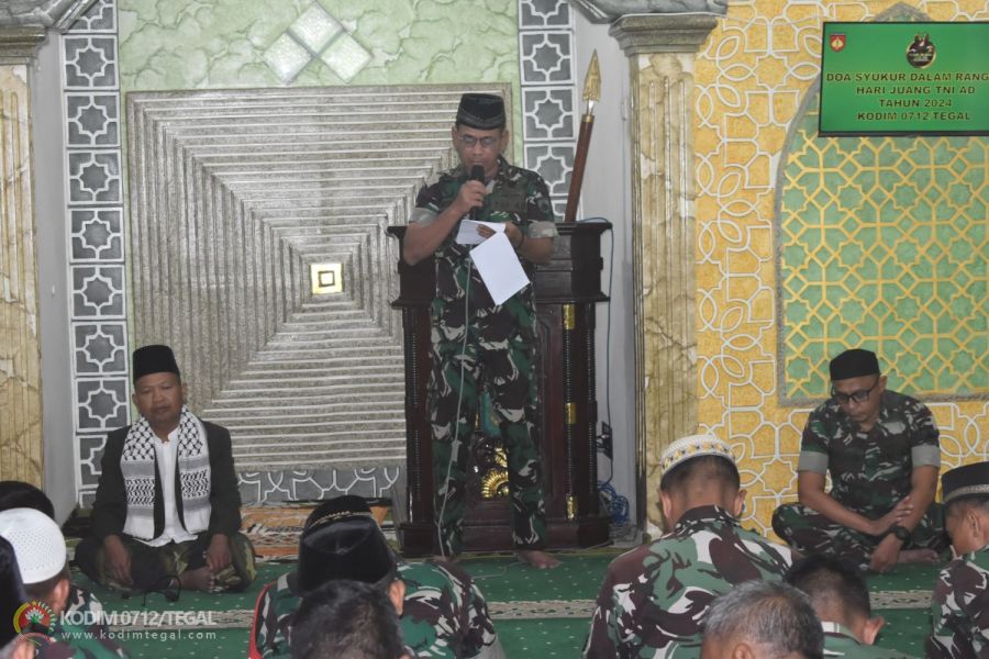 Kodim Tegal Gelar Doa Bersama Dalam Rangka Peringatan Hari Juang TNI AD ke -79