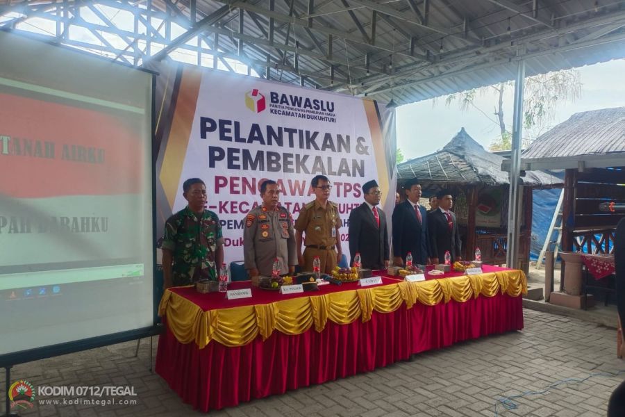Bati Tuud Koramil Dukuhturi Hadiri Pelantikan Pengawas TPS Pilkada Serentak 2024
