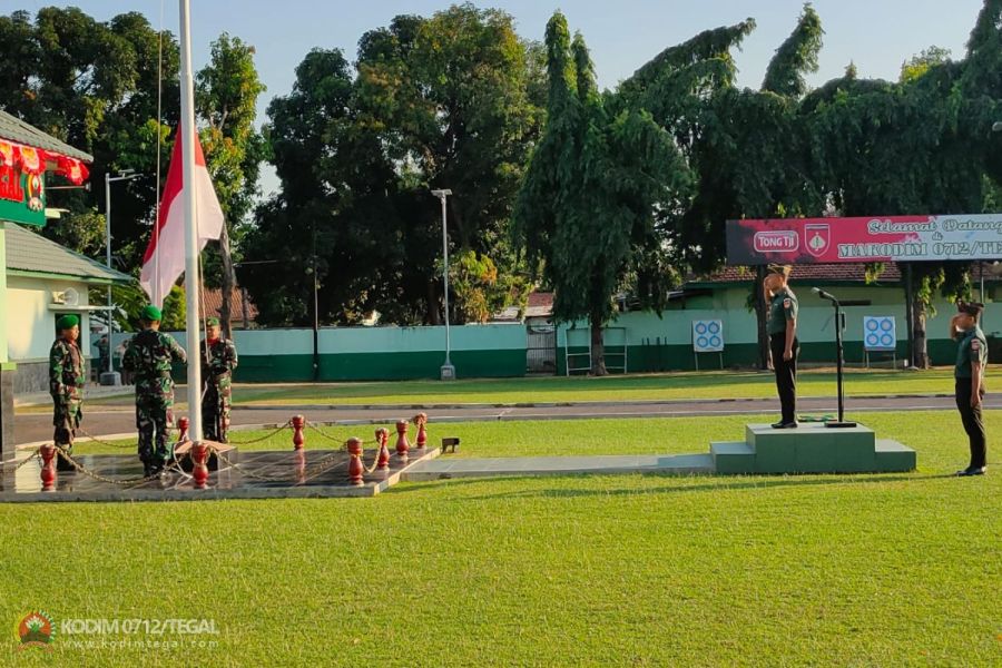 Kodim 0712 Tegal Gelar Upacara Rutin Hari Senin