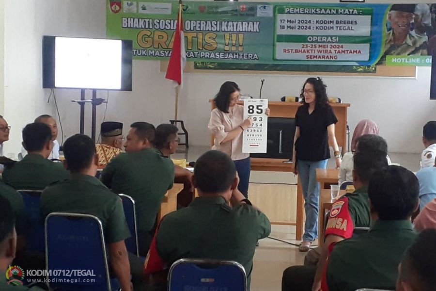 Kodim 0712 Tegal Mendapatkan Sosialisasi Katarak Dari Yayasan Lentera Indah Jakarta