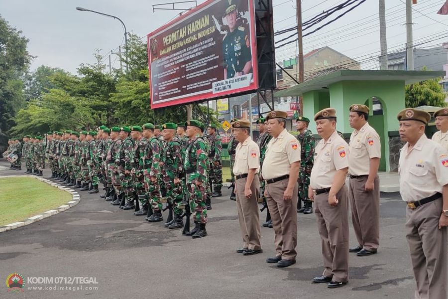 Pupuk Jiwa Nasionalisme, Kodim Tegal Gelar Upacara Mingguan