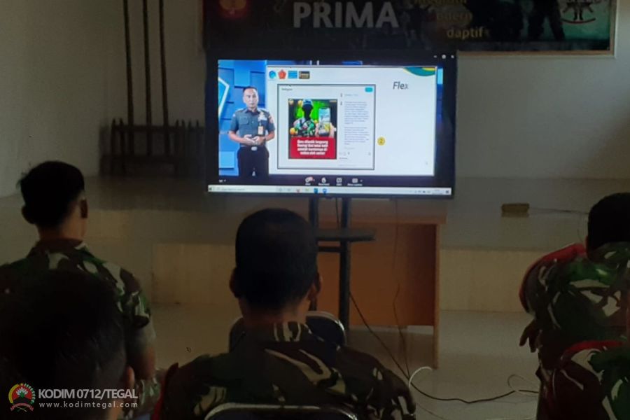 Anggota Kodim Tegal Mengikuti Program Literasi Digital