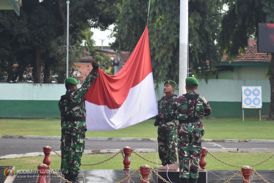 Kodim Tegal Gelar Upacara Bendera Rutin Setiap Hari Senin