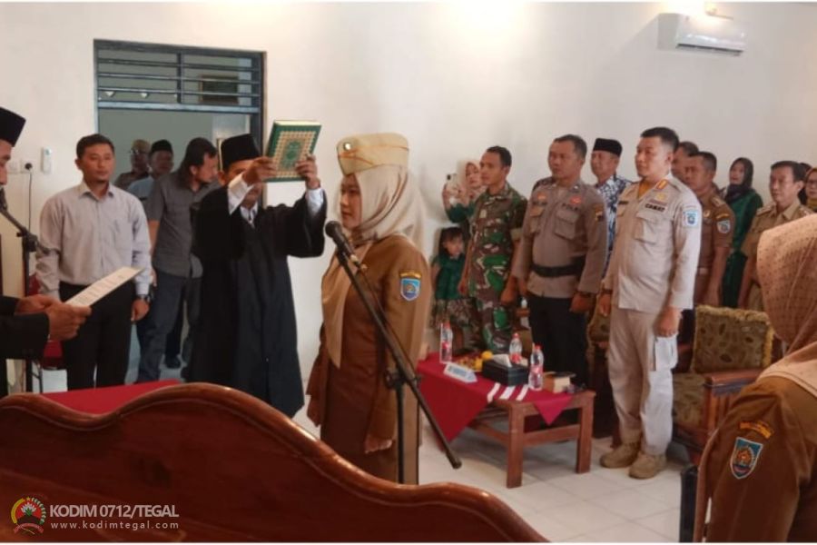 Danramil Lebaksiu Hadiri Pelantikan Perangkat Desa Lebaksiu Kidul