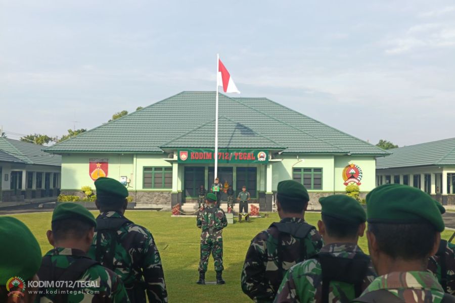 Kodim 0712 Tegal Gelar Upacara Mingguan Awal Januari 2024