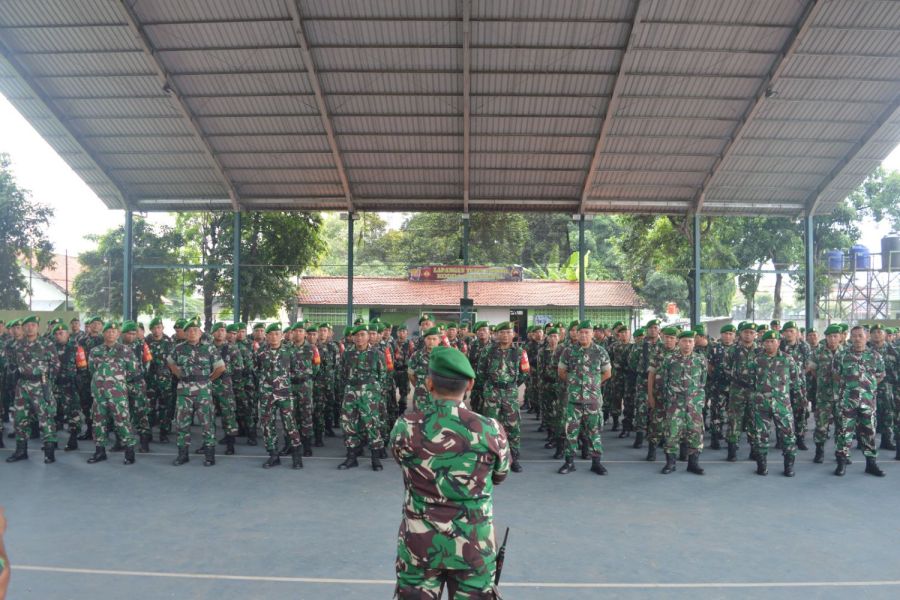 Personil Kodim Tegal Apel Kesiapan Pengamanan Pemilu 2024