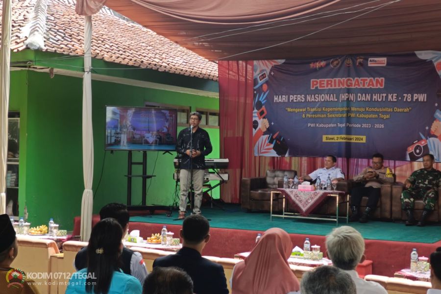 Kasdim 0712 Tegal Hadiri Peringatan Hari Pers Nasional