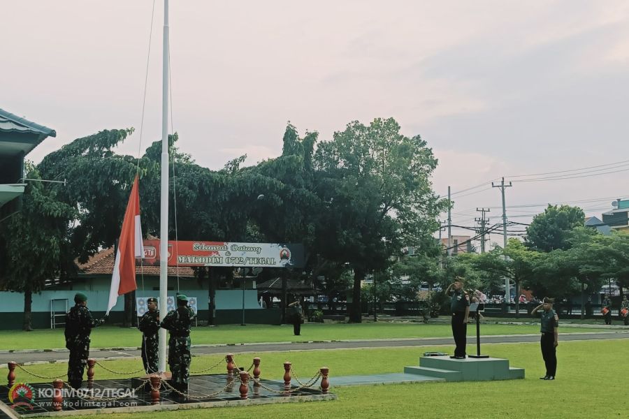 Kodim 0712 Tegal Gelar Upacara Bendera Minggu Pertama Bulan April 2024