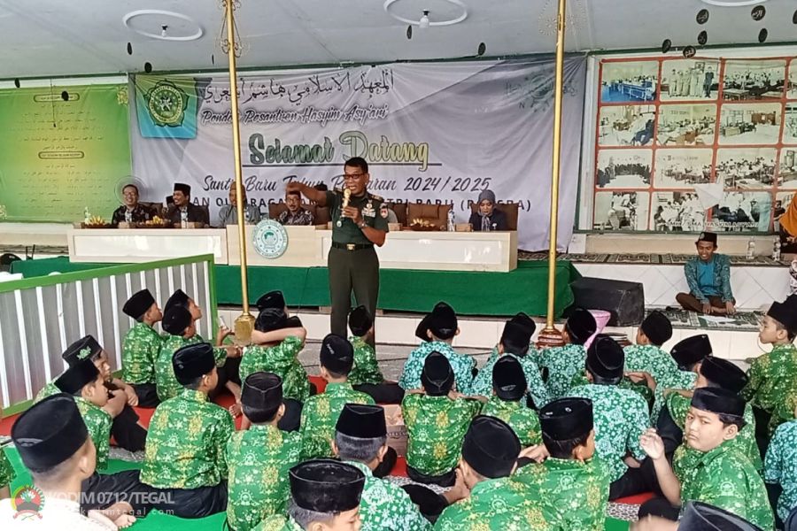 Pasiter 0712 Tegal Berikan Wasbang Kepada Pelajar Ponpes Hasyim Asy’ari Tarub