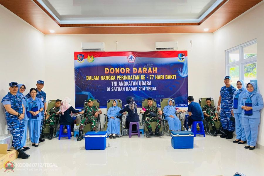 Dandim Tegal Hadiri Bakti Sosial Peringatan Ke- 77 Hari Bhakti TNI Angkatan Udara Tahun 2024