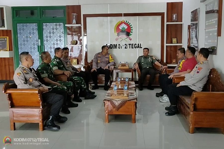 Perkuat Sinergitas, Dandim Tegal Terima Kunjungan Kapolres Tegal Kota