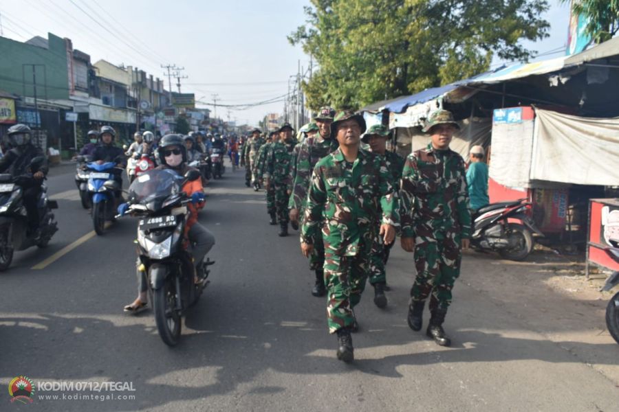 Penilaian Siap Jasmani Militer, Kodim 0712 Tegal Laksanakan Hanmars 10 Km