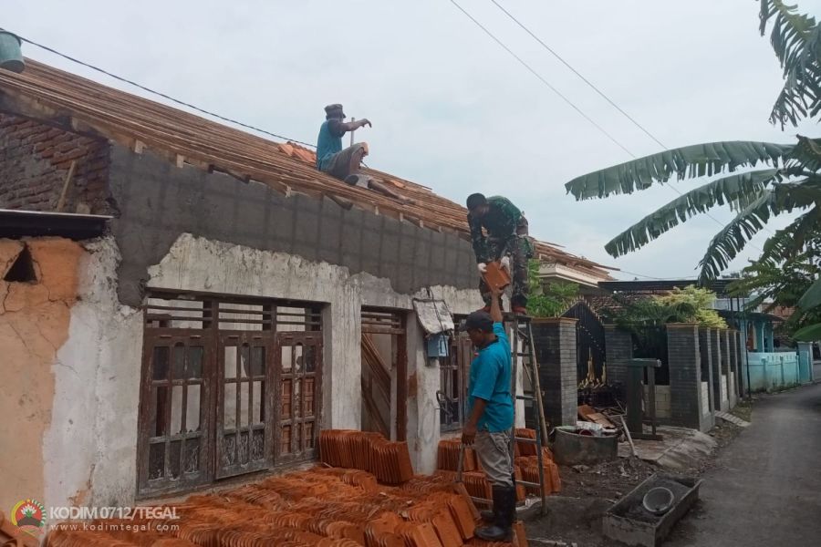 Satgas TMMD Kodim Tegal Terus Kebut Pengerjaan RTLH
