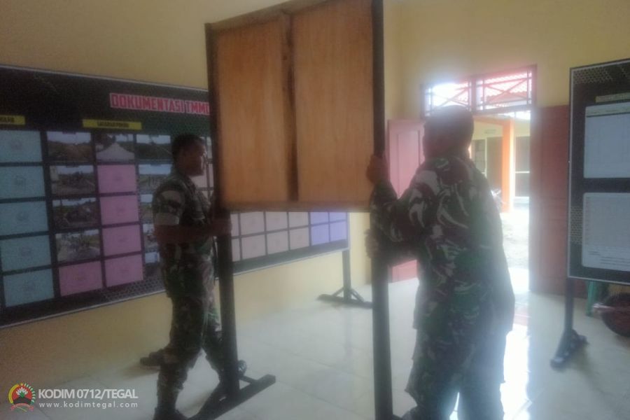 Anggota Kodim 0712 Tegal  Siapkan Posko TMMD Reguler