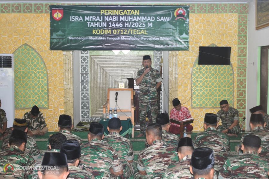 Tingkatkan Iman Dan Taqwa, Kodim Tegal Gelar Peringatan Isra Mi'raj