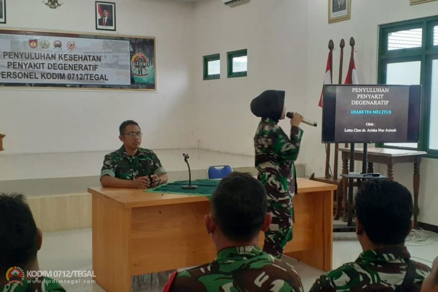 Kodim 0712 Tegal Terima Penyuluhan Kesehatan Dari Rumah Sakit TK IV Tegal